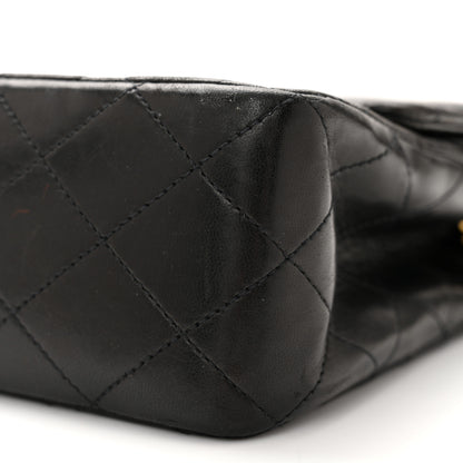 Chanel Lambskin Quilted Medium Double Flap Black 10 of 13