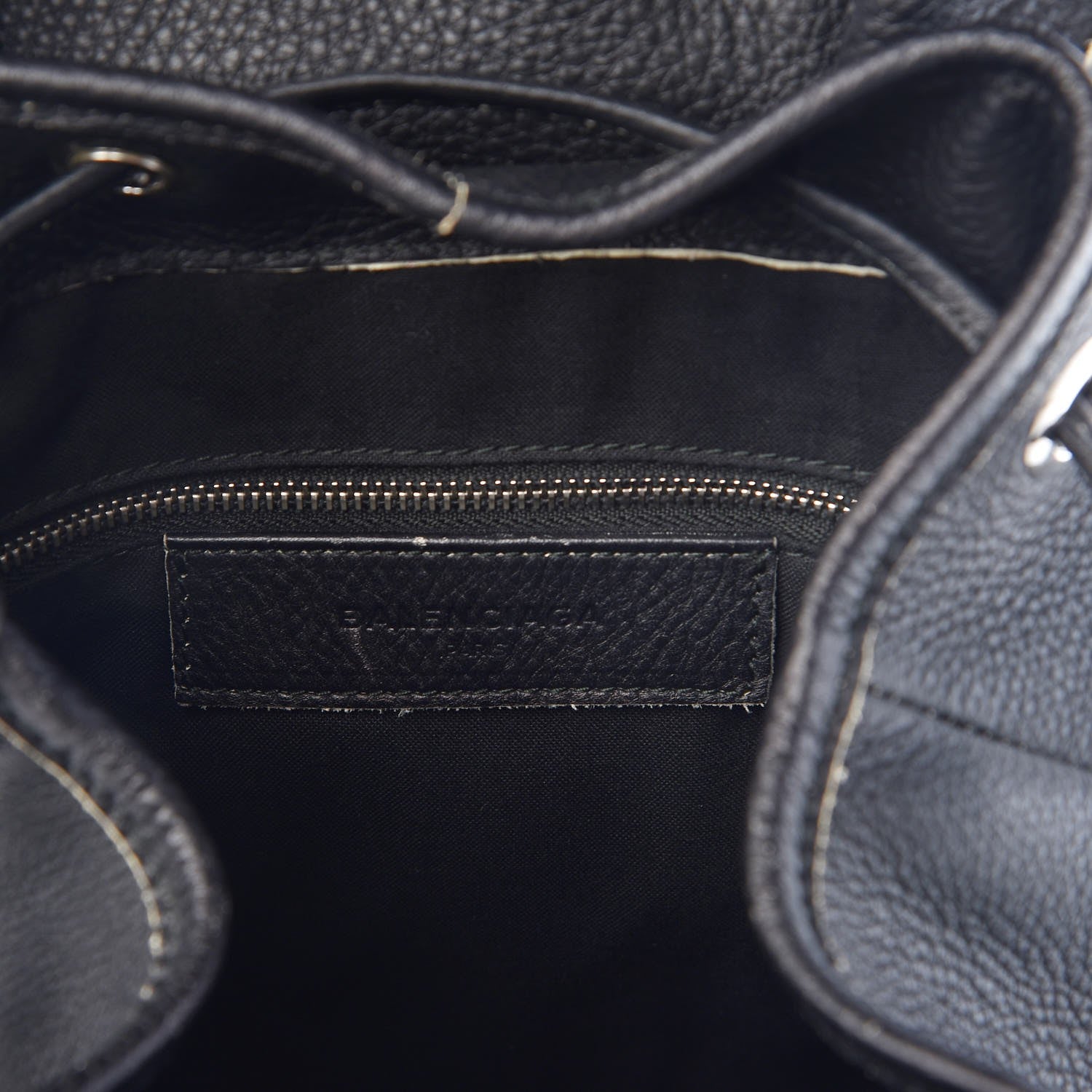 Balenciaga Veau Classic Silver Hardware Traveler Backpack Black 6 of 7