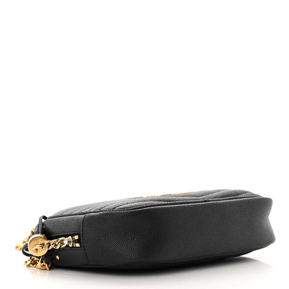 Saint Laurent Grain De Poudre Matelasse Monogram Mini Lou Camera Bag Black 4 of 14