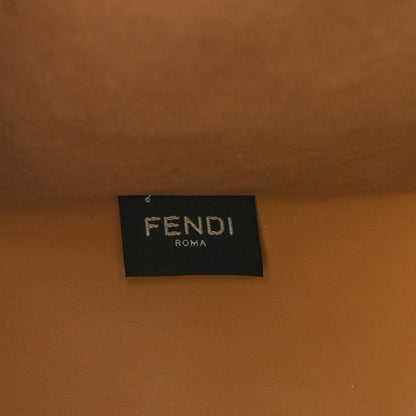 Fendi Vitello King Plexiglass Elaphe Python Print Logo Medium Fendi Sunshine Shopper Tote Miele Scuro Makeup 7 of 10