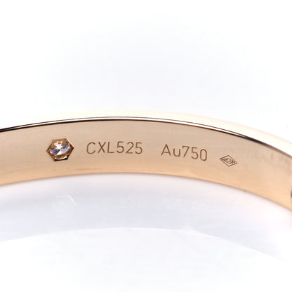Cartier 18K Yellow Gold 4 Diamond LOVE Bracelet 17 6 of 6