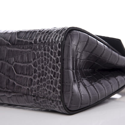 Givenchy Calfskin Crocodile Embossed Mini Mystic Shoulder Bag Storm Grey 6 of 8