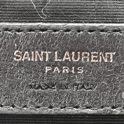 Saint Laurent Crinkled Calfskin Matelasse Monogram Medium Niki Chain Satchel Storm 6 of 10