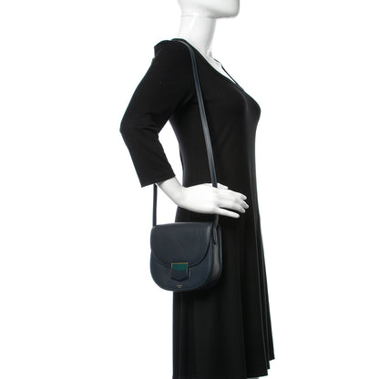Celine Smooth Calfskin Small Trotteur Navy Blue 2 of 9