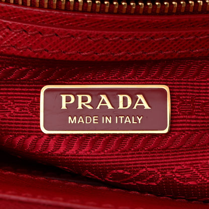 Prada Saffiano Mini Galleria Double Zip Tote Fuoco 6 of 11