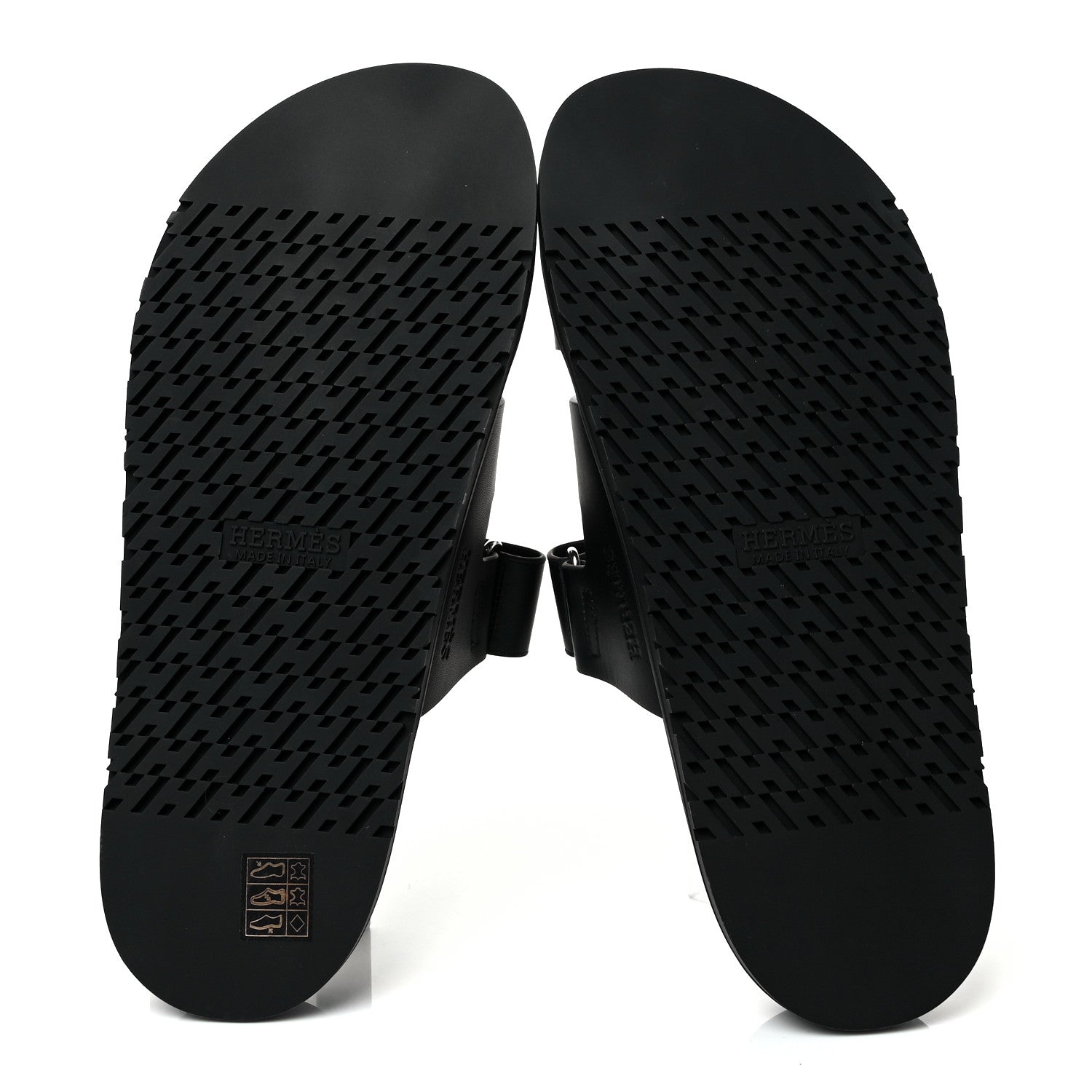 Hermes Calfskin Mens Chypre Sandals 42 Black 5 of 8