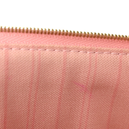 Louis Vuitton Damier Azur Neverfull MM GM Pochette Rose Ballerine 9 of 11