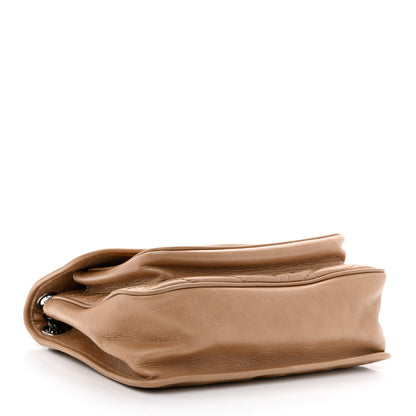 Saint Laurent Crinkled Calfskin Matelasse Monogram Medium Niki Chain Satchel Dark Toffee 4 of 11