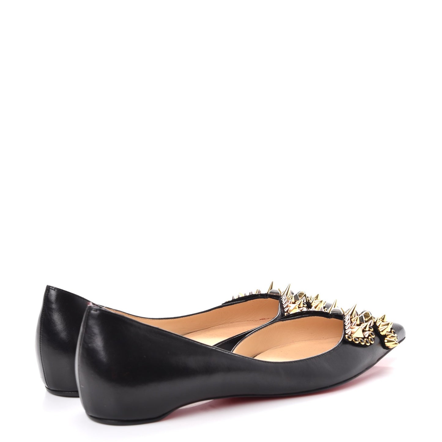 Nappa Farfaclou Spike Flats 39.5 Black