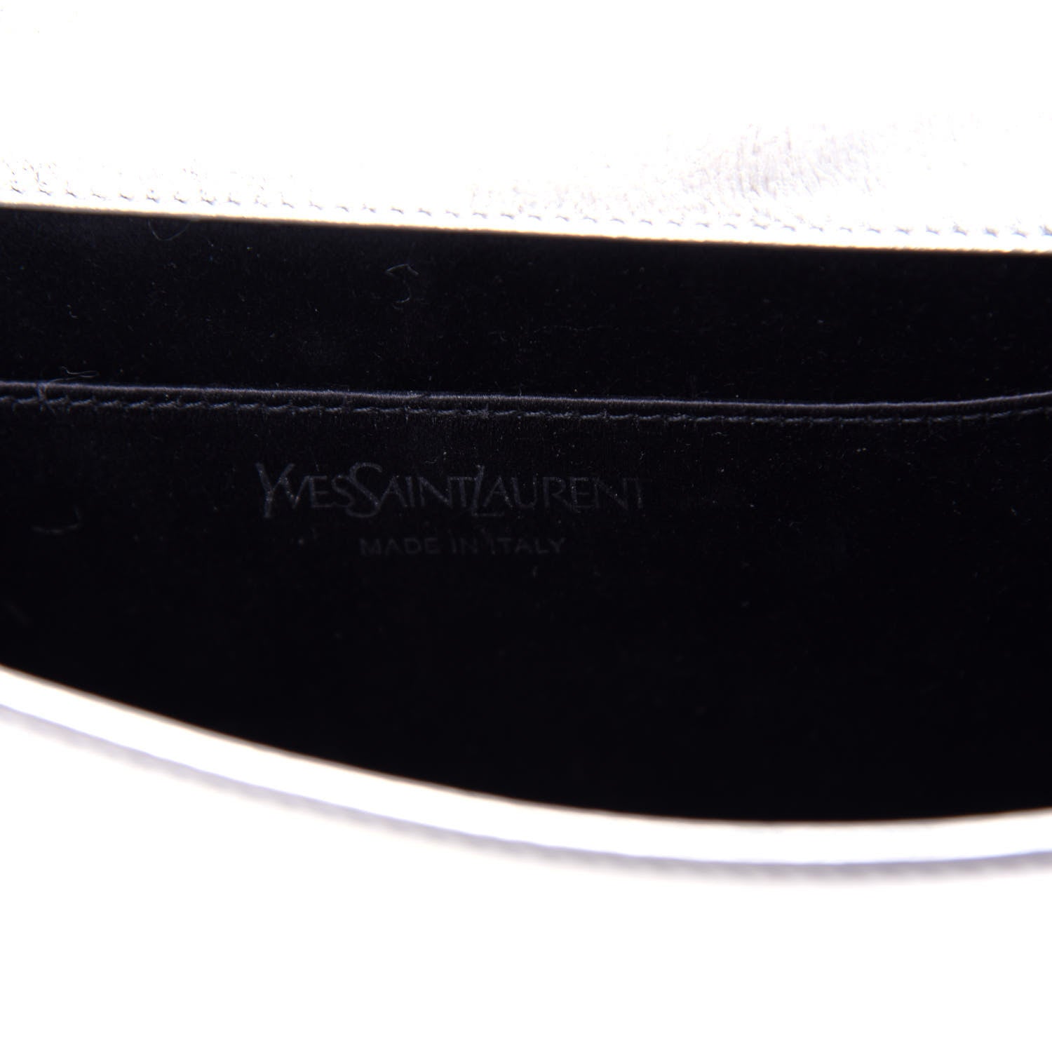 Saint Laurent Metallic Calfskin Monogram Large Belle De Jour Clutch Silver 6 of 9
