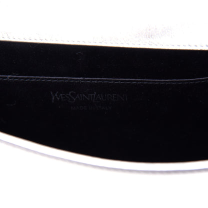 Saint Laurent Metallic Calfskin Monogram Large Belle De Jour Clutch Silver 6 of 9