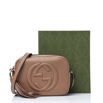 Gucci Pebbled Calfskin Small Soho Disco Bag Camelia 14 of 14