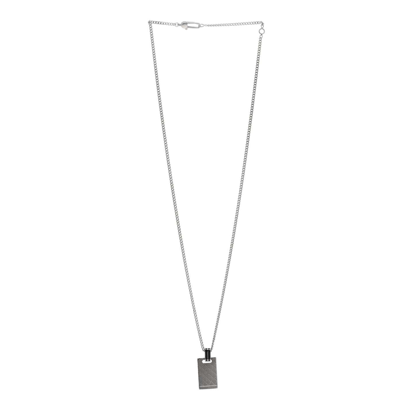 Sterling Silver Enamel Diamantissima Pendant Necklace Black