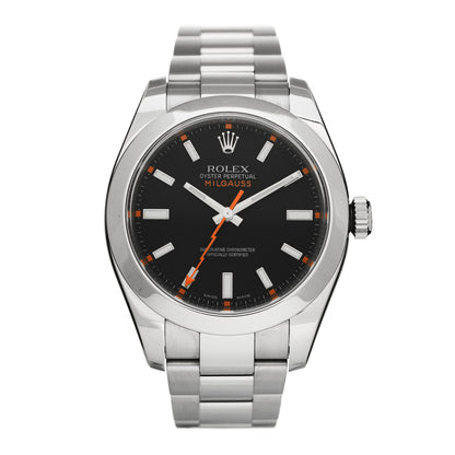 Rolex Stainless Steel 40mm Oyster Perpetual Milgauss Watch Bright Black 116400 1 of 5