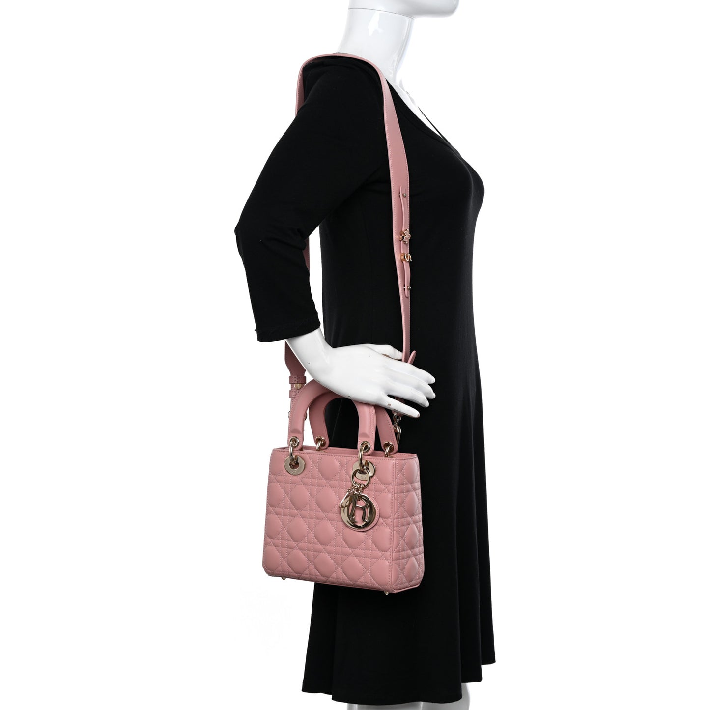 Lambskin Cannage Small My ABCDior Lady Dior Antique Pink