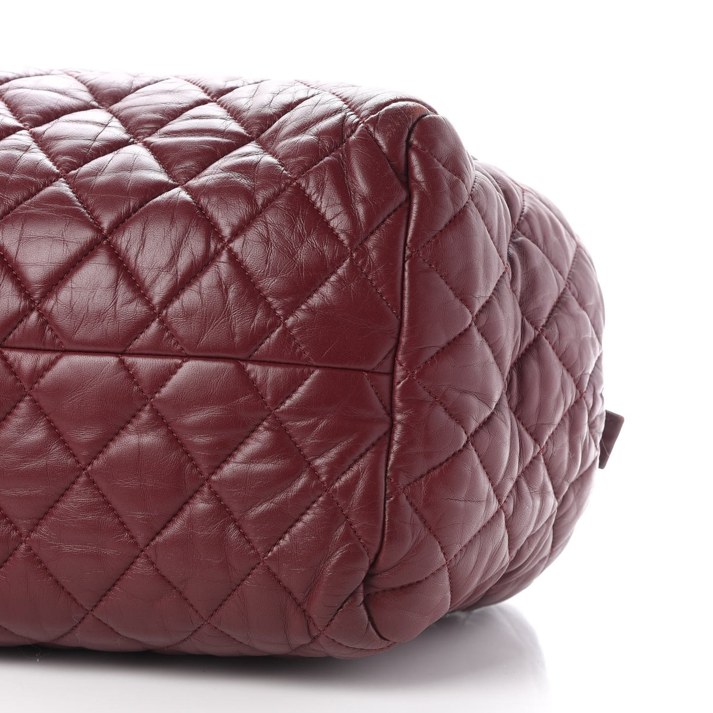 Lambskin Coco Cocoon Bowler Burgundy