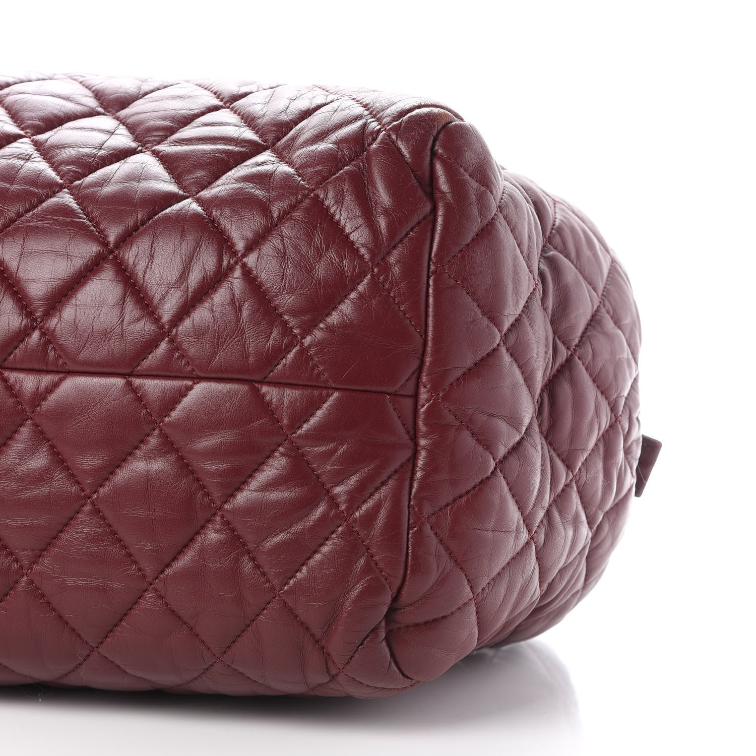 Chanel Lambskin Coco Cocoon Bowler Burgundy 9 of 9