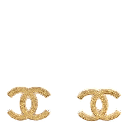 Chanel Enamel Resin Glitter CC Earrings Gold 1 of 8