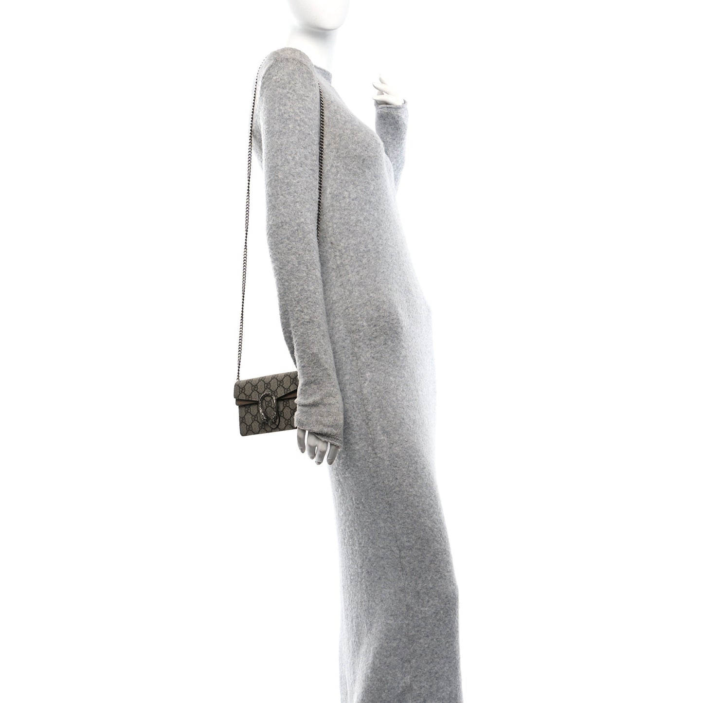 GG Supreme Monogram Super Mini Dionysus Shoulder Bag Taupe