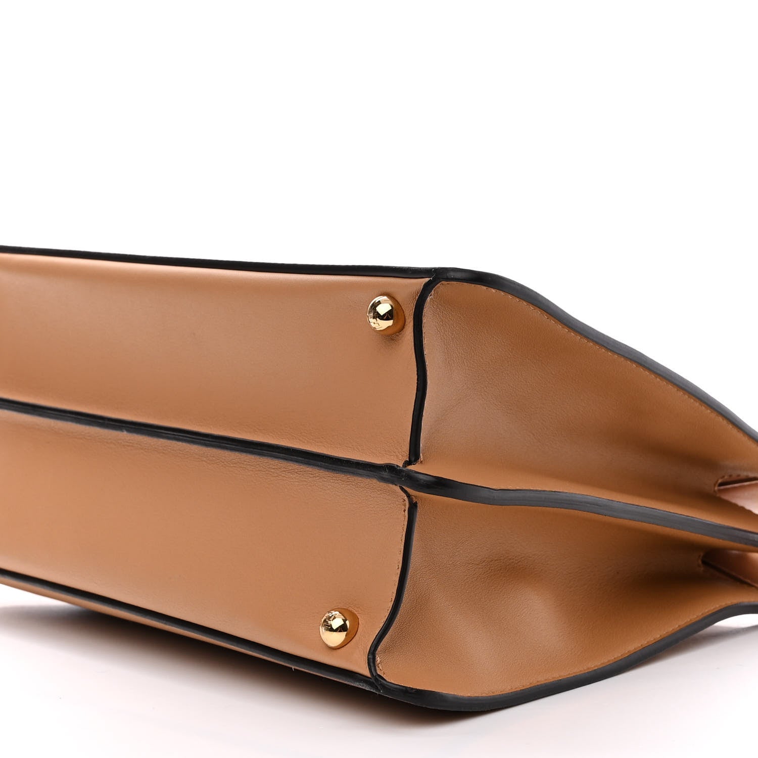 Fendi Vitello Seta Shiny Nappa Medium Peekaboo I SEE U Satchel Miele Scuro Light Rose 11 of 13