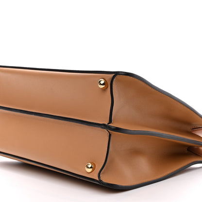 Fendi Vitello Seta Shiny Nappa Medium Peekaboo I SEE U Satchel Miele Scuro Light Rose 11 of 13