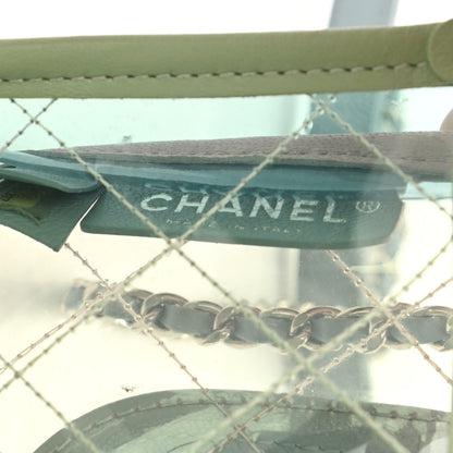 Chanel Lambskin PVC Quilted Mini Coco Splash Flap Blue Green 6 of 11