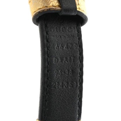Gucci Calfskin Crystal Embellished Double G Belt 95 38 Gold 5 of 5