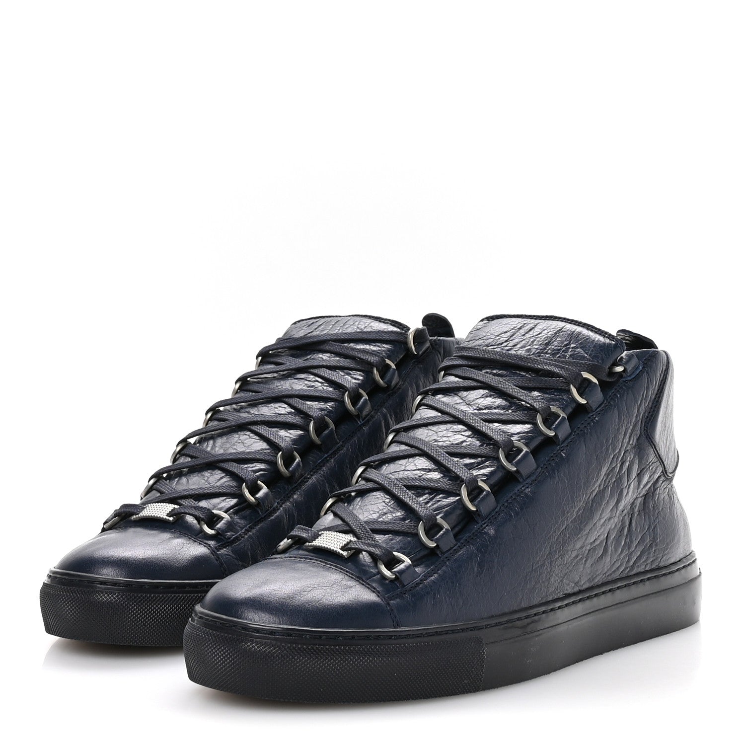 Balenciaga Agneau Arena Opaque Mens High Top Sneakers 43 Bleu Obscur 4 of 9
