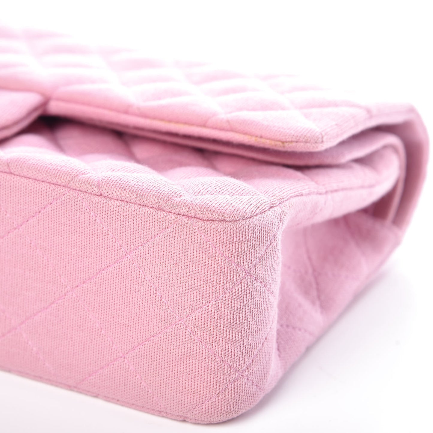 Jersey Quilted Medium Double Flap Pink
