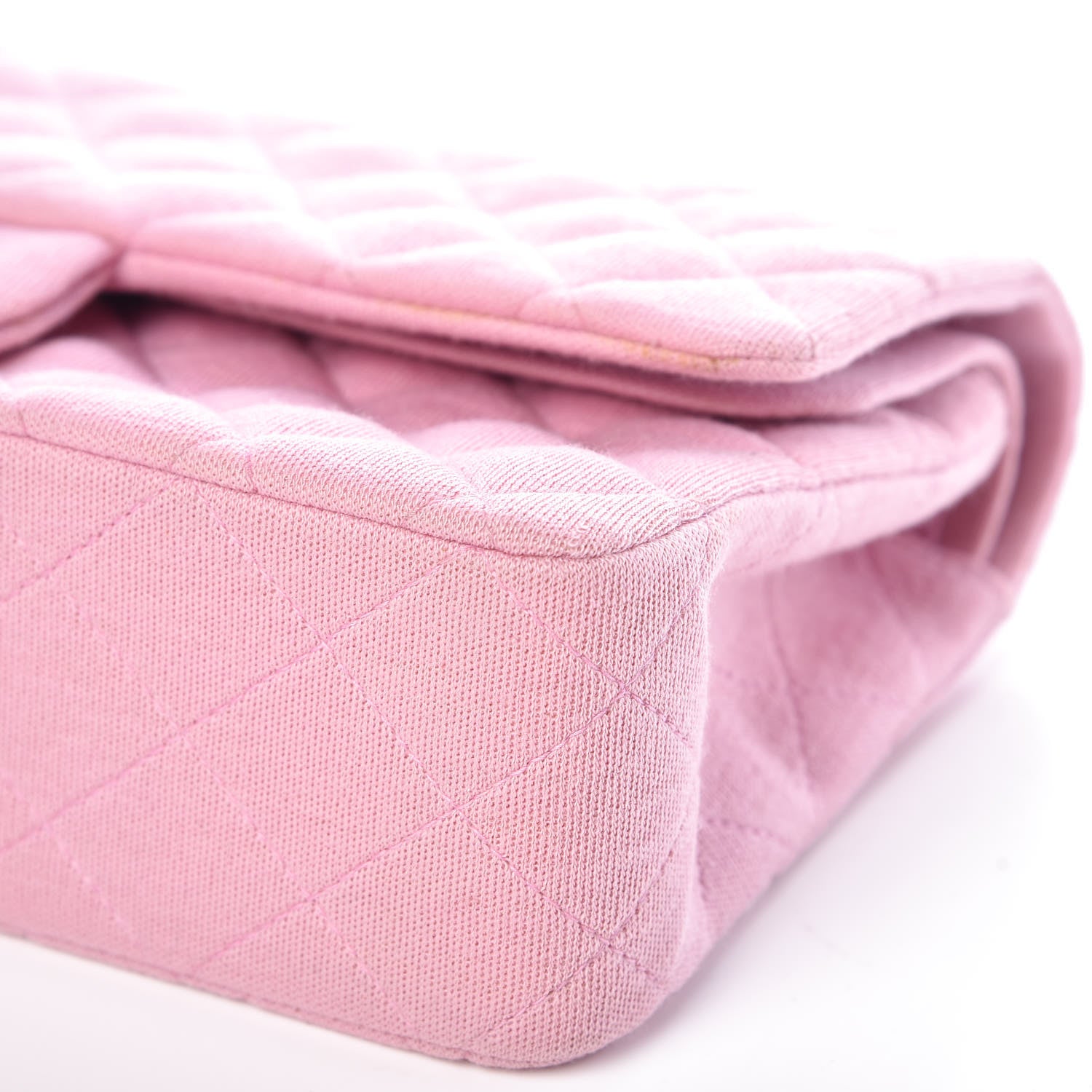 Chanel Jersey Quilted Medium Double Flap Pink 6 of 12