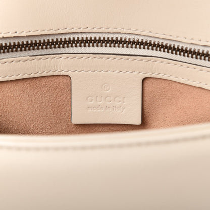 Gucci Calfskin Matelasse Small GG Marmont Top Handle Shoulder Bag White 8 of 10