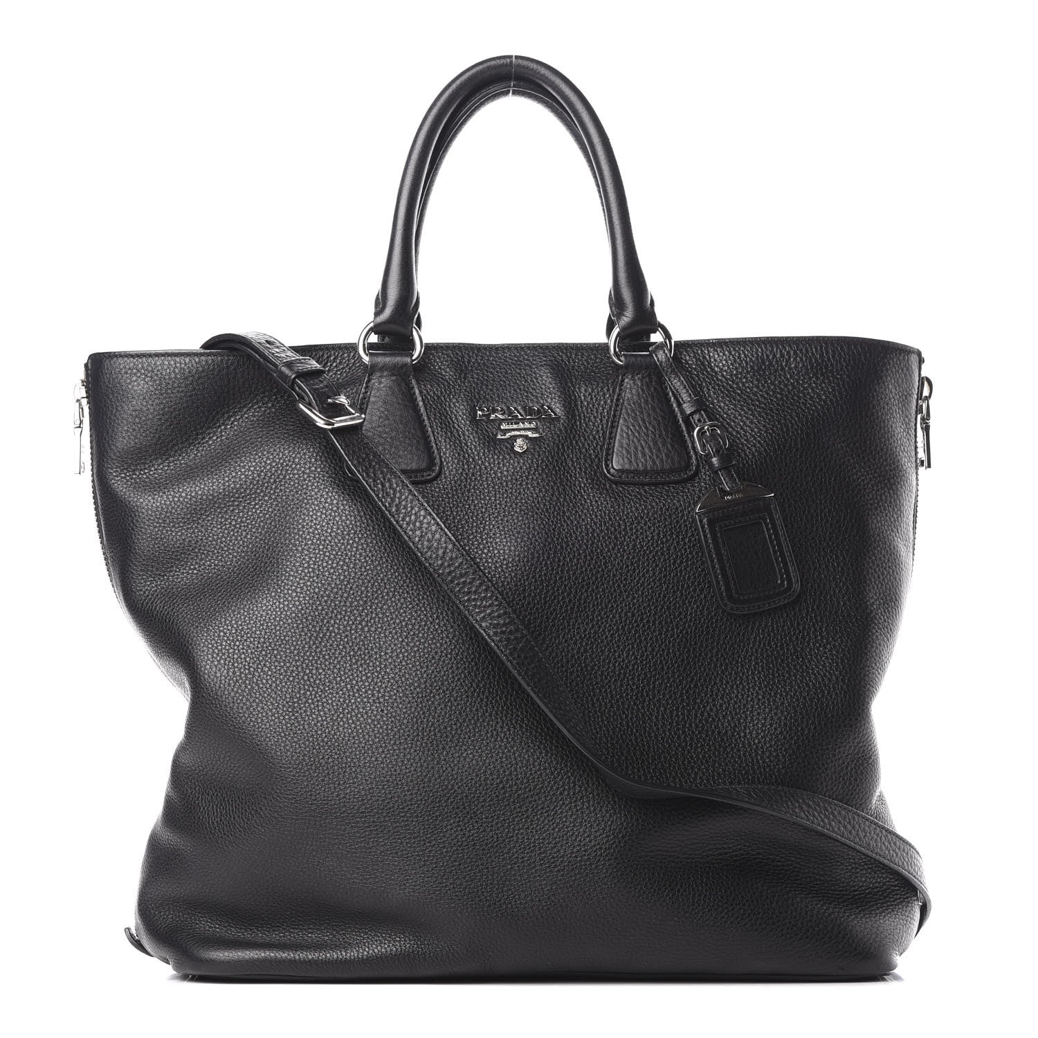 Prada Vitello Phenix Tote Black 1 of 19