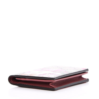 Gucci GG Supreme Monogram Blooms Card Case Beige Multicolor Dry Rose 4 of 7