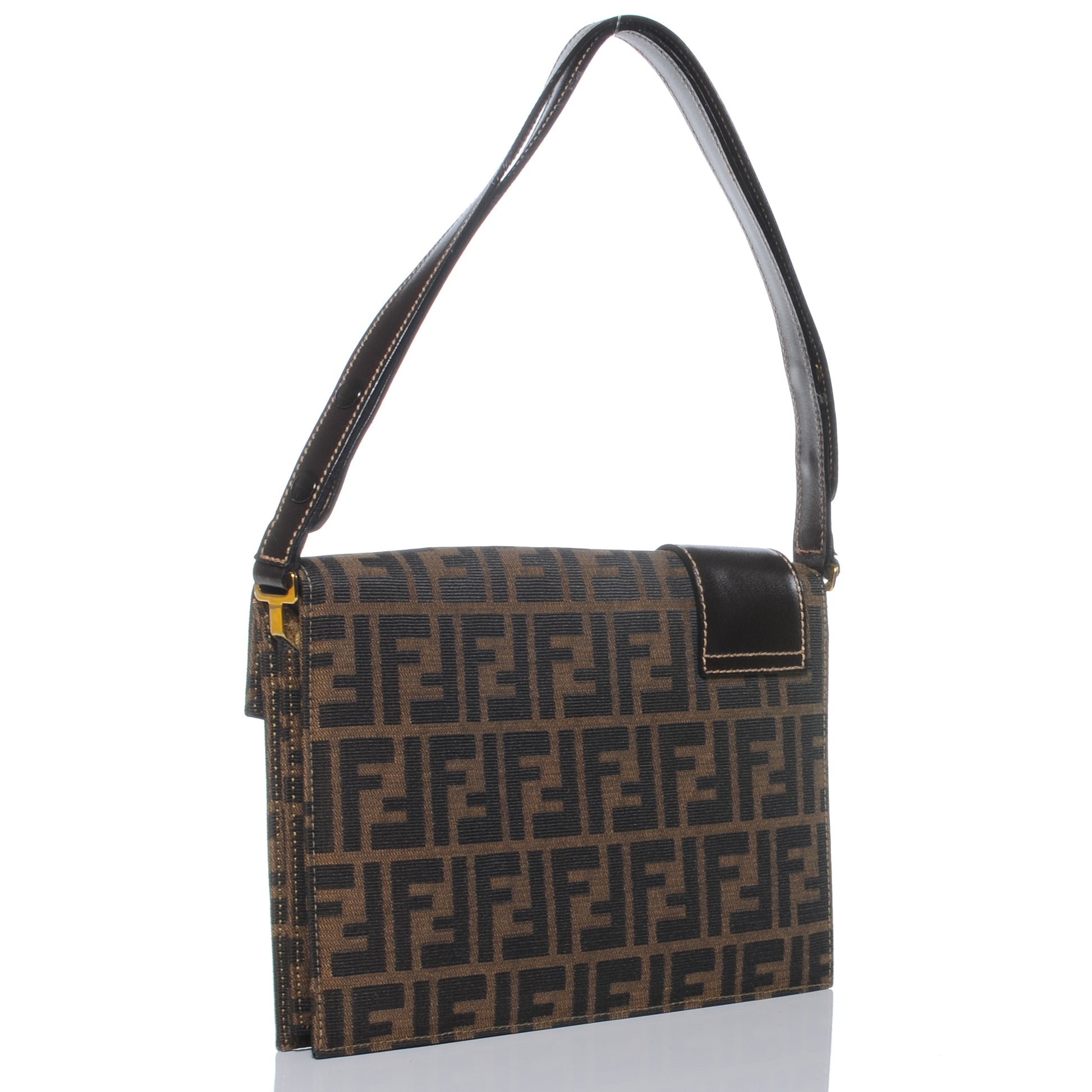 Fendi Vintage Zucca Shoulder Bag Tobacco 3 of 7