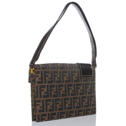 Fendi Vintage Zucca Shoulder Bag Tobacco 3 of 7