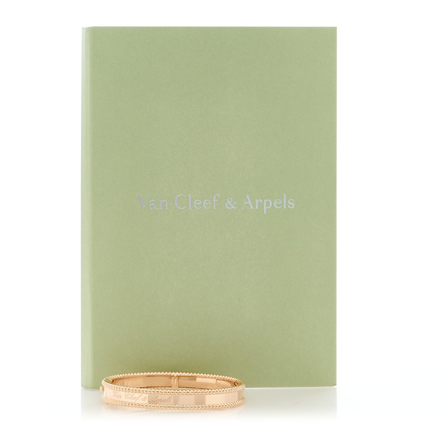 Van Cleef & Arpels 18K Rose Gold Perlee Signature Bangle Bracelet S 4 of 4