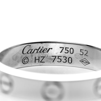Cartier 18K White Gold 3.5mm LOVE Wedding Band Ring 52 6 4 of 4