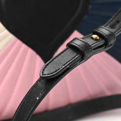 Gucci Calfskin Bamboo Trapuntata Queen Margaret Top Handle Bag Blue Agata Hibiscus Red Mystic White Sugar Pink 16 of 16