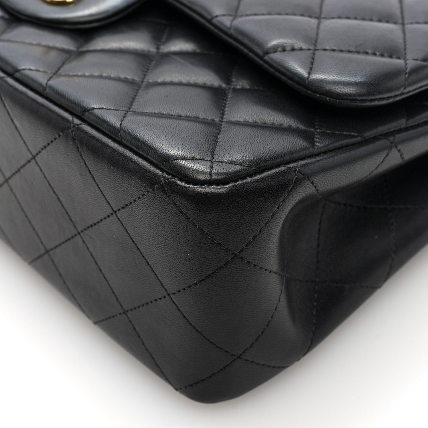 Chanel Lambskin Quilted Jumbo Double Flap Black 10 of 10