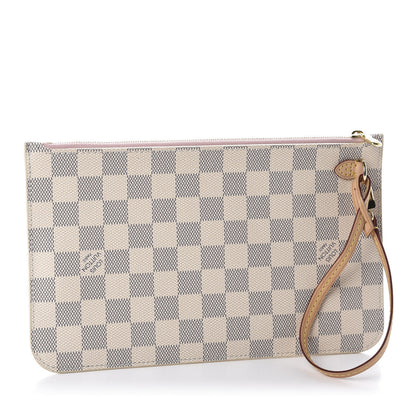 Louis Vuitton Damier Azur Neverfull MM GM Pochette Rose Ballerine 3 of 7