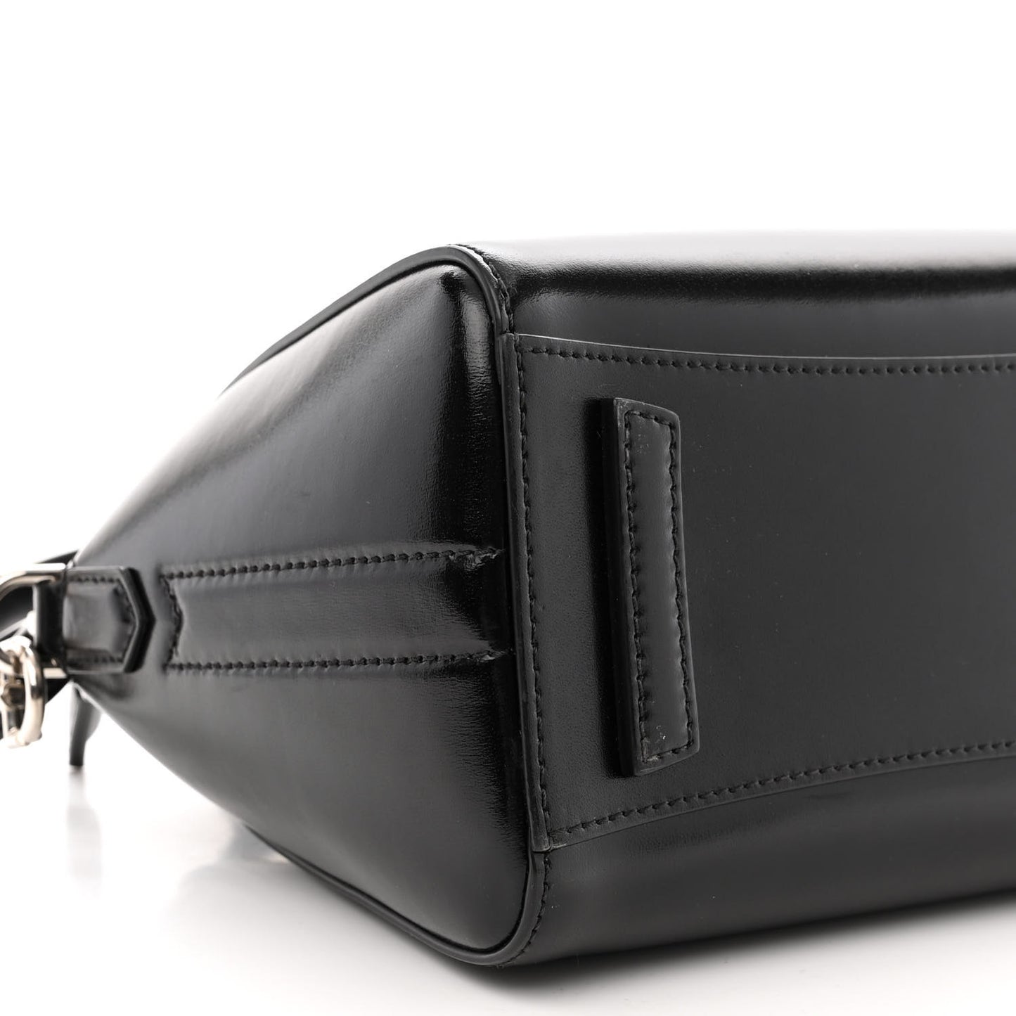 Shiny Lord Calfskin Mini Antigona Black