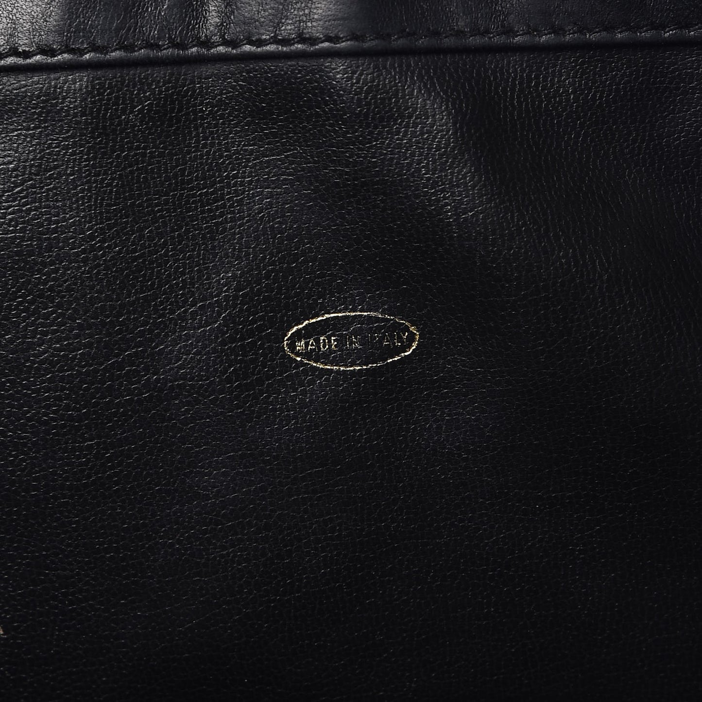 Lambskin Quilted Drawstring Backpack Black