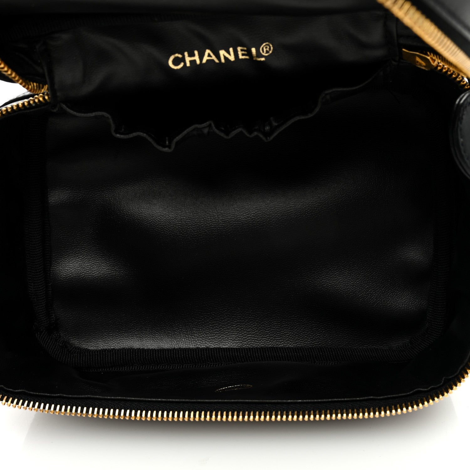 Chanel Lambskin Vanity Cosmetic Case Black 5 of 8