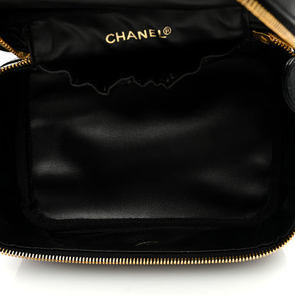 Chanel Lambskin Vanity Cosmetic Case Black 5 of 8