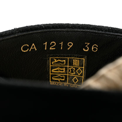 Christian Dior Canvas Embroidered Granville Espadrille Crisscross Flat Slide Sandals 36 Black 6 of 9