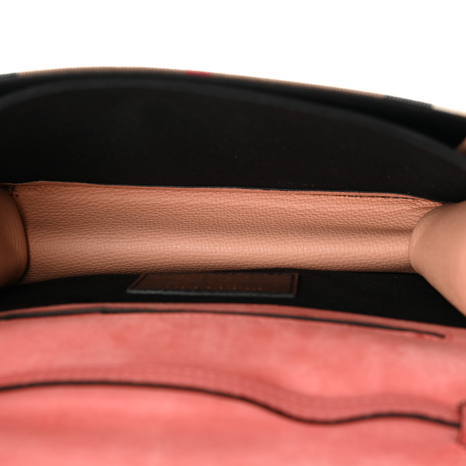 Burberry Derby Calfskin House Check Small Macken Crossbody Bag Copper Pink 5 of 15