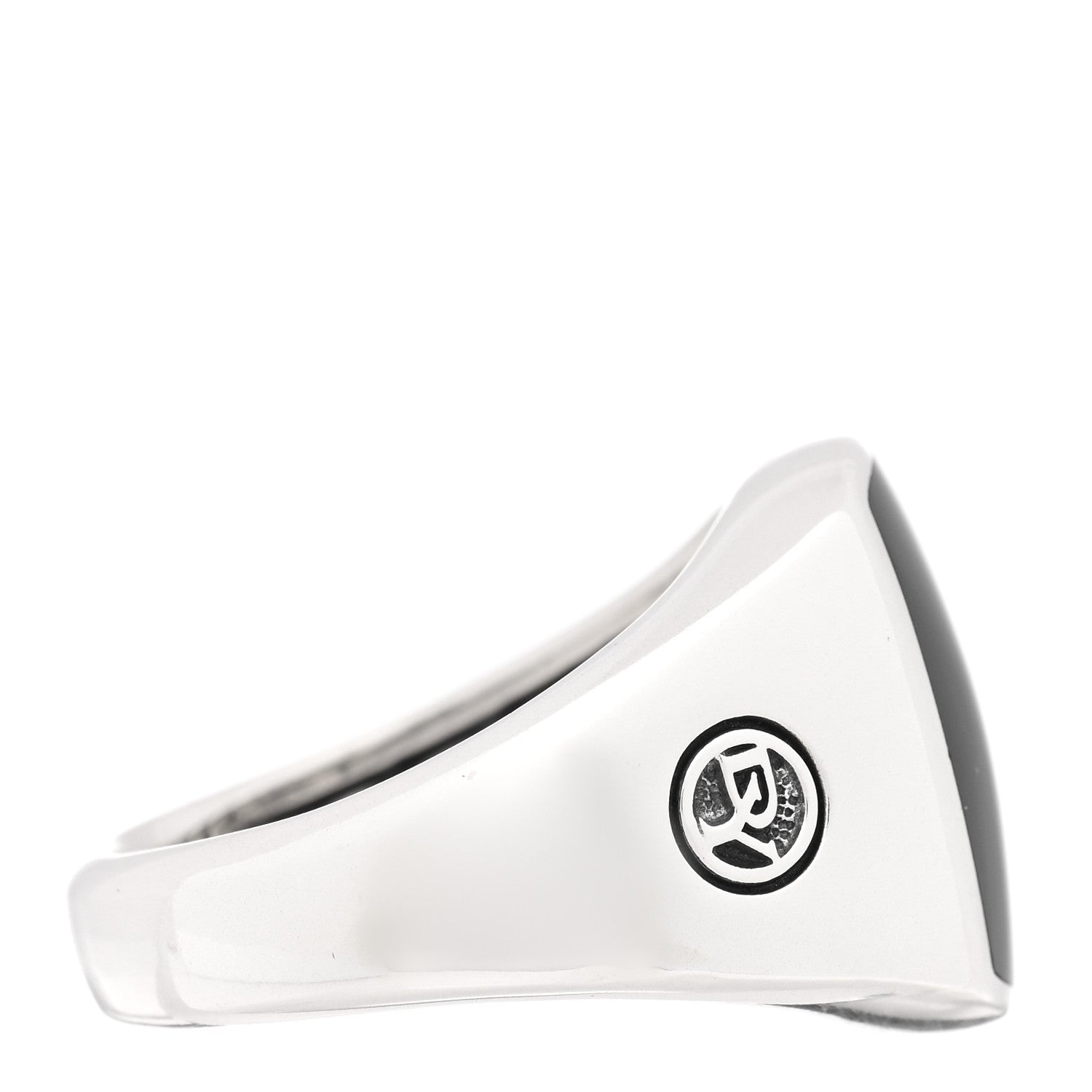David Yurman Sterling Silver Black Onyx Signet Ring 57 8 3 of 5
