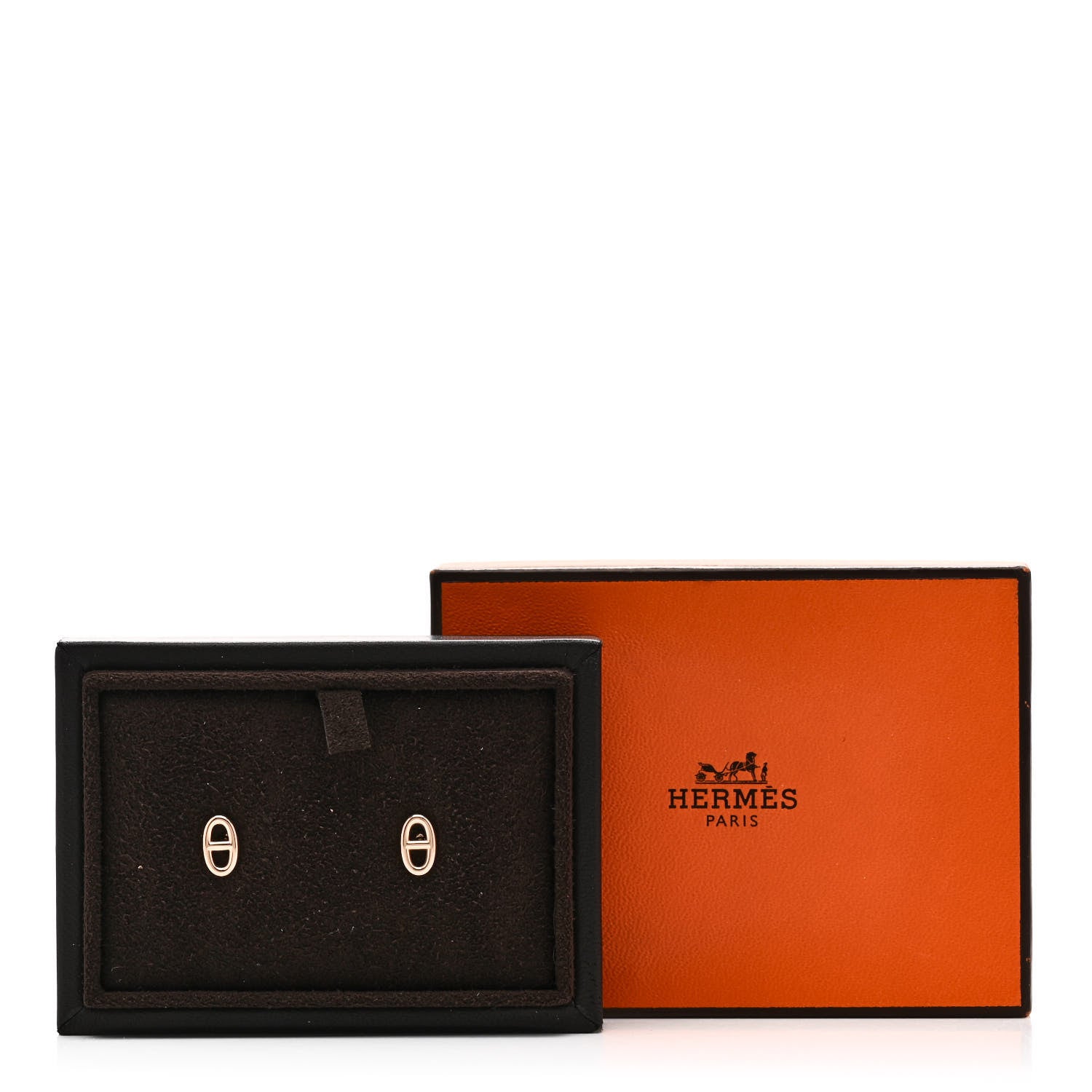 Hermes 18K Rose Gold TPM Farandole Stud Earrings 5 of 5
