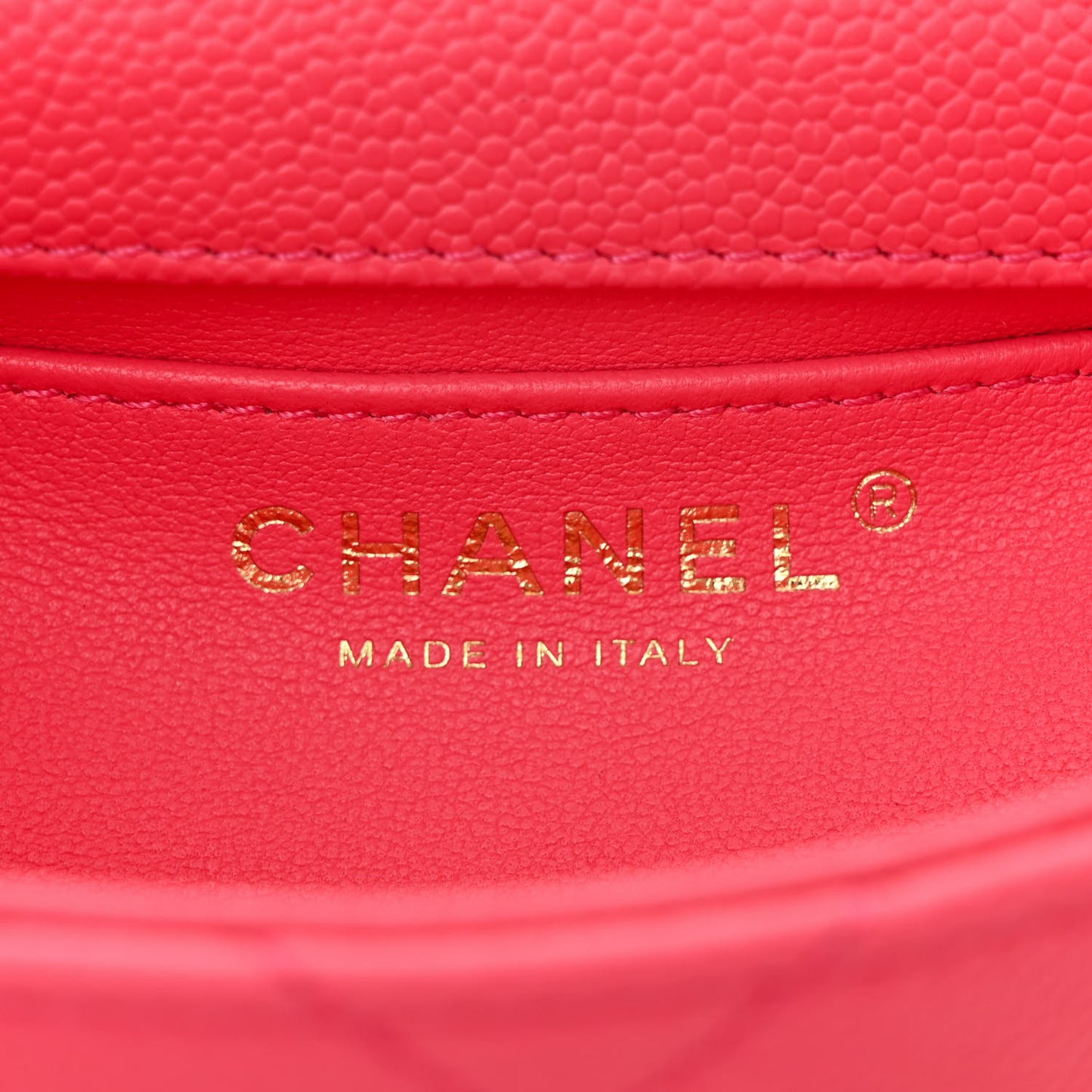 Caviar Quilted Sweetheart Mini Rectangular Flap Pink