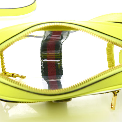 Gucci Vinyl Web Mini Ophidia Transparent Shoulder Bag Yellow Fluo 4 of 8